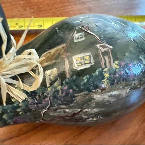 Vintage Handpainted Wooden Mallard Duck Signed M. DesRosiers - Picture 6 of 17